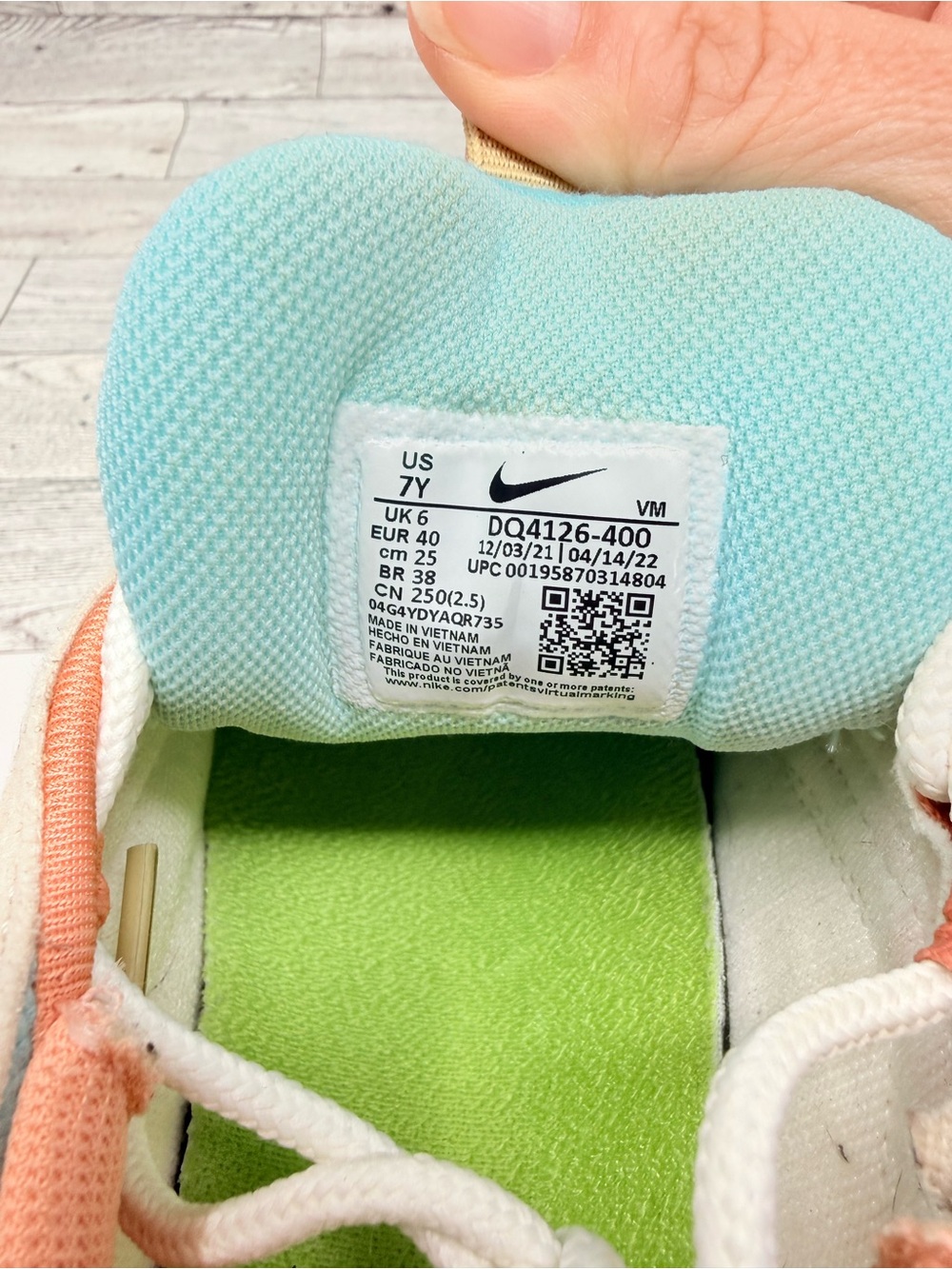 Nike Air Max 97 SE GS Sun Club Copa Sail Wheat Grass DQ-4126-400 7Y-8.5 Woman - Picture 9 of 11